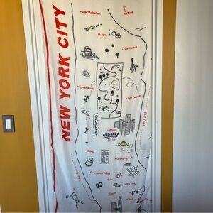 New York City Map Scarf Old Navy Manhattan Central Park White Orange oversized